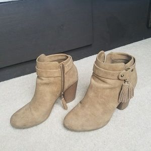 Tan Material Girl booties